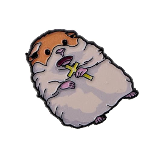 Tragbare Hamster-Brosche aus robuster Legierung, schöne emaillierte Anstecknadel, Ornament, um jedem Outfit oder Accessoire Persönlichkeit zu verleihen, Einheitsgröße, Wie beschrieben von UNTERING