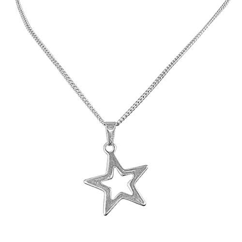 UNTERING Ästhetische Halskette mit fünfzackigem Stern, modisch, schlicht, Schlüsselbeinkette, für Damen und Mädchen, Hochzeitsschmuck, Party, Geburtstagsgeschenk, fünfzackige Stern-Halsketten für von UNTERING