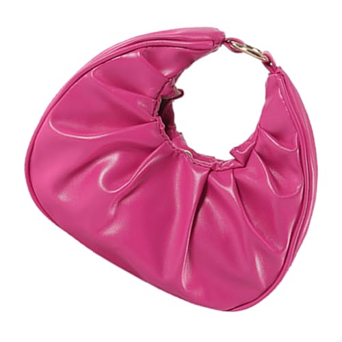 UNTERING Damen Casual Top Griff Tasche Soft PU Leder Abend Plissee Design Handtasche Funktions Fach Trendy Zubehör PU Top Griff, e, One Size von UNTERING