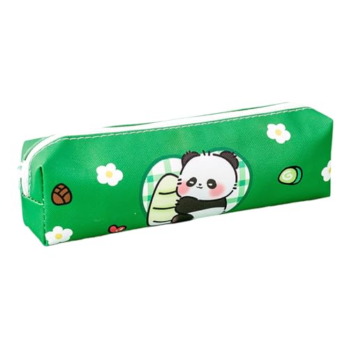 UNTERING Federmäppchen mit Cartoon-Panda-Motiv, Reißverschluss, PU-Stifttasche, tragbare Stift-Organizer, Aufbewahrungstasche, Reisekosmetik für Studenten, große Kapazität, B von UNTERING