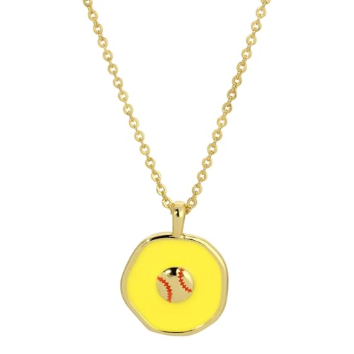 UNTERING Sportball-Halskette aus Metall, Stahl, leicht, Modeschmuck für Männer und Frauen, trendiges Unisex-Accessoire, Stahl-Sportschmuck, Einheitsgröße, Wie beschrieben, Wie beschrieben von UNTERING