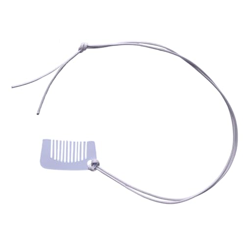 UNTERING Stilvolle Kamm-Anhänger-Halskette mit bequemem Riemen, bequeme Halskette für jugendliche Trendsetter und Modeliebhaber, praktische Mode, Rechteckig, Wie beschrieben, Wie beschrieben von UNTERING