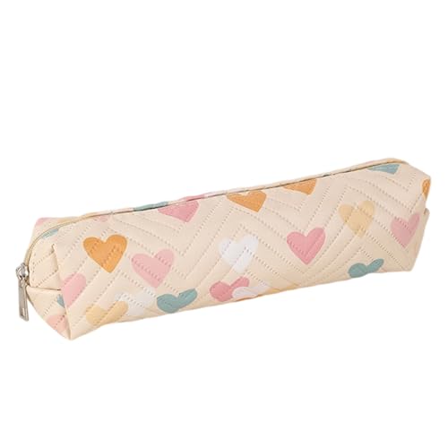 UNTERING Tragbarer Bleistift Cartoon Leder Stifteetui Organizer für Studenten Erwachsene Leichtes Design Student Bleistifttasche, gelb von UNTERING