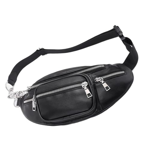 Vintage inspirierte verstellbare Umhängetasche für Damen, Schultertaschen mit Kettenriemen und mehreren Taschen, modische Hüfttasche mit mehreren Fächern von UNTERING