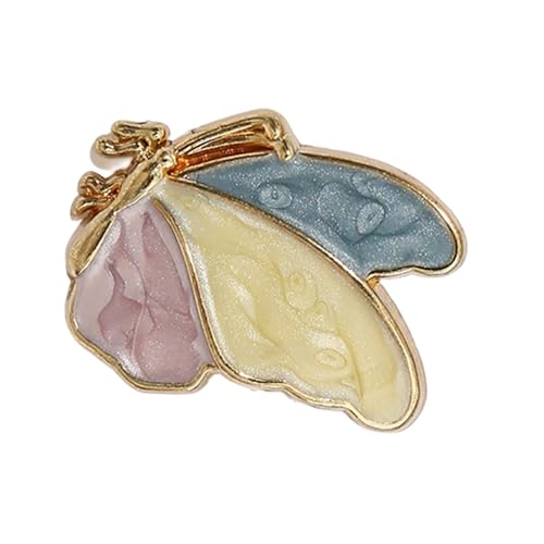 Zarte Strass-Brosche mit Schmetterling und Blume mit glänzenden Perlen in der Mitte und zeitloser Mode-Anstecknadel für Partys von UNTERING