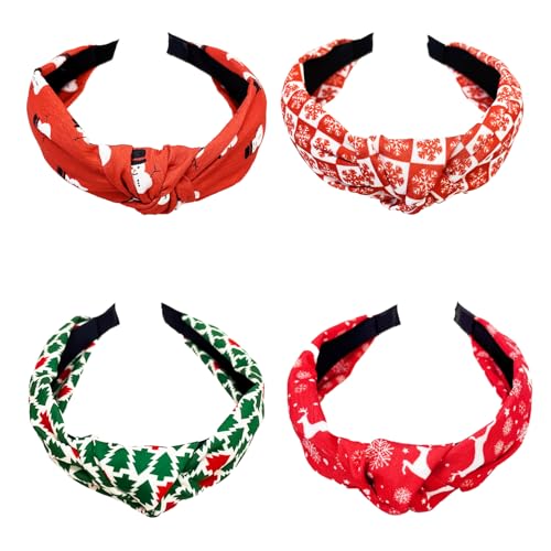 UNVOJL 4 Stück Weihnachten Knoten Stirnband Festlich Top Knoten Stirnband Weihnachtsmann Haarreifen Weihnachten Urlaub Party Stirnband für Weihnachten Haarschmuck UNVOJL 4 Stück Weihnachten Knoten Stirnband Festlich Top Knoten Stirnband Weihnachtsmann Haarreifen Weihnachten Urlaub Party Stirnband für Weihnachten Haarschmuck von UNVOJL