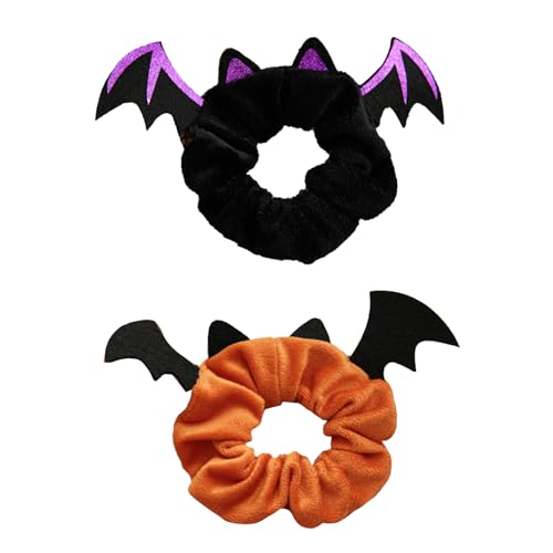 UNVOJL Halloween-Haargummis, niedliche Kürbis-Haargummis, Fledermaus-Gummibänder, Halloween-Geschenke, Zubehör für Frauen und Mädchen, 2 Stück UNVOJL Halloween-Haargummis, niedliche Kürbis-Haargummis, Fledermaus-Gummibänder, Halloween-Geschenke, Zubehör für Frauen und Mädchen, 2 Stück von UNVOJL