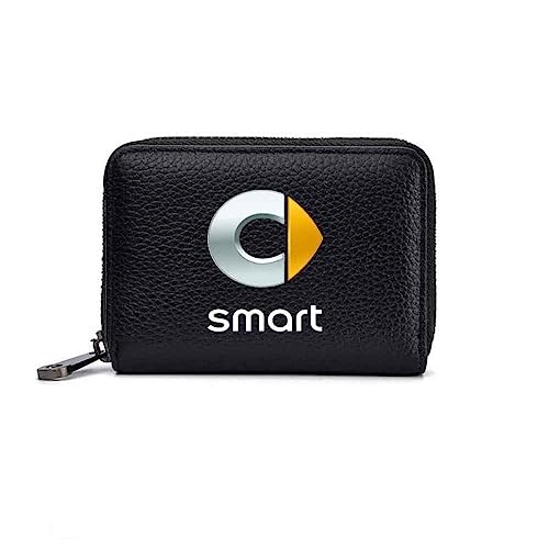 UNbit Kreditkartenetuis, Für Smart Fortwo Forfour 453 451 450, Tasche Aus Echtem Leder Der Automarke Visitenkartenetui Für Führerscheine,normal-Black- von UNbit