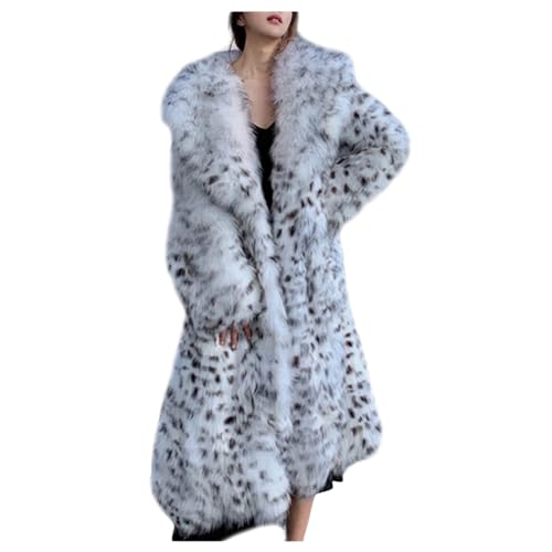 UNeedVog Frauen Faux Pelzmantel Lang Übergroß von UNeedVog