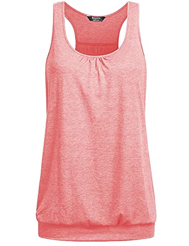 UNibelle Damen Sport Tanktop Ärmellos Shirt Top Atmungsaktive Yoga Tank Top Fitness Oberteil Racerback, Rosa, S von UNibelle