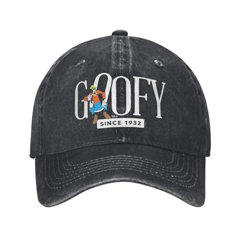 Goofy Seit 1932 Hund Unisex Baseballkappe Cartoon Niedliche Distressed Denim Hüte Kappe Vintage Outdoor Unstrukturiert Soft Snapback Hut von UOARQAUJ