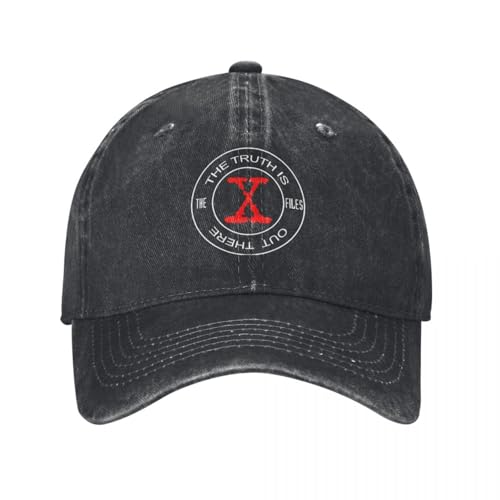 UOARQAUJ Akte X Weisheit Unisex Baseballkappe TV-Shows Distressed Denim Hüte Kappe Mode Outdoor Workouts Kopfbedeckung von UOARQAUJ