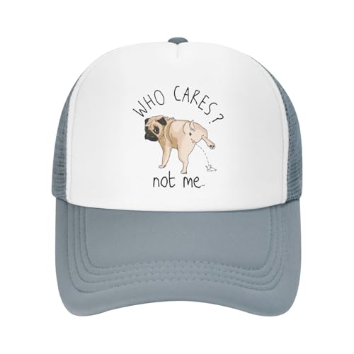 UOARQAUJ Mops Hund pinkelt Grau Baseball Papa Caps Lustige Distressed Ball Trucker Cap für Frauen Männer Unisex UOARQAUJ Mops Hund pinkelt Grau Baseball Papa Caps Lustige Distressed Ball Trucker Cap für Frauen Männer Unisex von UOARQAUJ