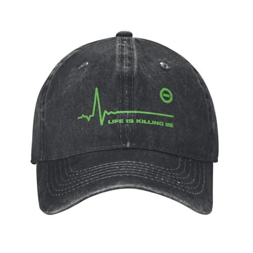 UOARQAUJ Vintage Typ O Negative Toxizität Distressed Baseballkappe Unisex Di Stressed Denim Snapback Hut Band Musik Album Outdoor Caps Hut von UOARQAUJ