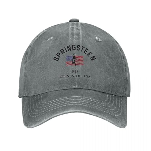 Vintage Bruce USA Springsteen Baseball Caps Unisex Style Distressed Cotton Snapback Hat Heartland Rock Outdoor Summer Hats Cap von UOARQAUJ