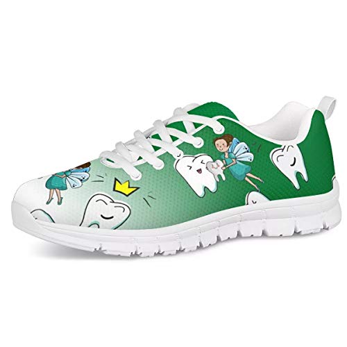 UOIMAG Frauen Trainer Schuhe Weiche Schnür Runner Schuhe Fitness Mesh Casual Sneaker Schuhe Zahn Fairy Nurse Pattern 38EU von UOIMAG