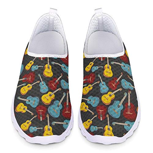 UOIMAG Lustige E-Gitarre Krankenschwester Schuhe Frauen Geschenk Sneaker Schuhe Flat Slip On Schuhe Casual Walking Schuhe 38EU von UOIMAG