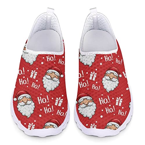 UOIMAG Santa Slio On Schuhe Weihnachten Walking Schuhe für Frauen Männer Rot Ho Ho Ho Xmas Wasser Schuhe Lightweight Casual Schuhe, EU38 von UOIMAG