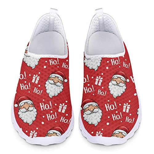 UOIMAG Santa Slio On Schuhe Weihnachten Walking Schuhe für Frauen Männer Rot Ho Ho Ho Xmas Wasser Schuhe Lightweight Casual Schuhe, EU40 von UOIMAG