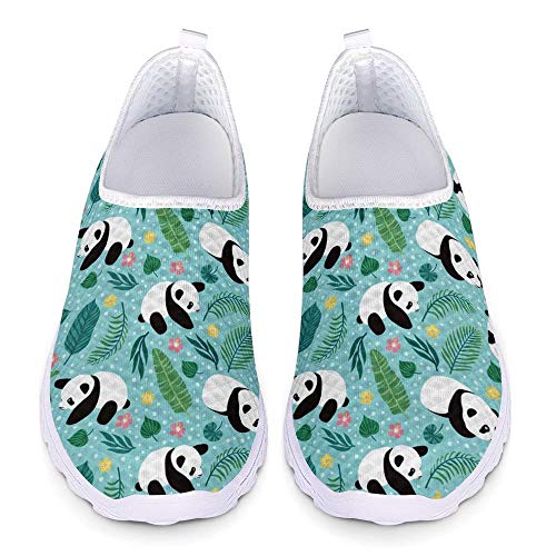 UOIMAG Süße Panda Sneaker Schuhe Mädchen Geschenk Krankenschwester Schuhe Frauen Atmungsaktive Slip On Schuhe Wanderschuhe 36EU von UOIMAG