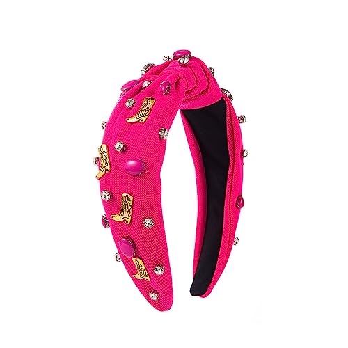 Buntes Emaille-Strass-Haarband Für Damen – Charm, Neuheit, Mädchen-Haarband, Rot, Vintage, Geknotet, Breite Kopfbedeckung, Damen-Trend, Haarkrone, Accessoires, Schicker Schmuck, Kopfbedeckung, Uni von UOMSKTY