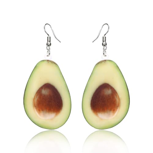 Cartoon-Acryl-Avocado-Ohrhänger Für Damen – Zarter Süßer Frucht-Anhänger, Ohrbügel, Modischer Ohrhänger, Charm, Schicker Schmuck, Strandurlaub, Accessoires, Mädchengeschenke, Wie Abgebildet von UOMSKTY