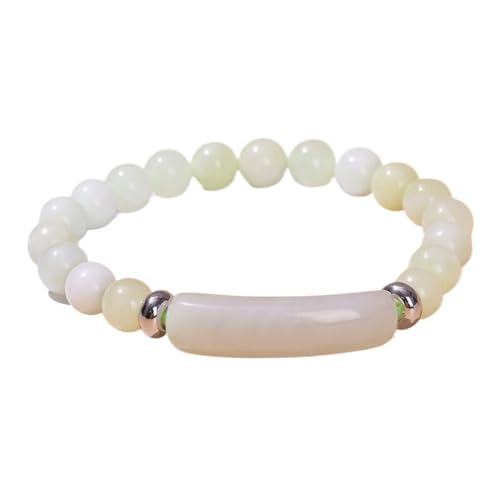 Charm Natürliches Speckstein-Perlen-Stretch-Armband – 8 Mm Runder Geometrischer Edelstein-Armreif, Energie-Yoga-Armband, Damen-Herren-Trend, Ethnischer Handgefertigter Schmuck, Accessoires, Geschen von UOMSKTY