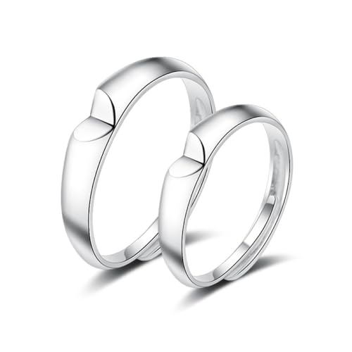 Exquisite Herzförmige Offene Ringe Für Paare – Modischer, Glänzender, Geometrisch Verstellbarer Ring, Jubiläums-Eheringe, Charm-Trend, Versprechensring, Schmuck, Accessoires, Männer Und Frauen, von UOMSKTY