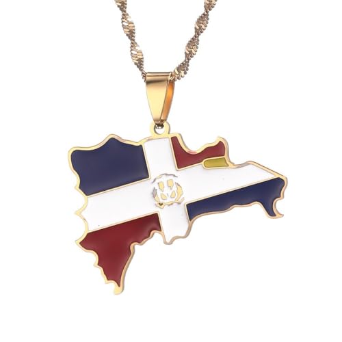 Halskette Mit Anhänger Mit Karte Der Dominikanischen Republik Für Frauen Und Mädchen,Modischer Öltropfen-Anhänger,Karten-Halskette,Souvenir,Patriotischer Schmuck,Geschenke Für Frauen,Männer,Fre Halskette Mit Anhänger Mit Karte Der Dominikanischen Republik Für Frauen Und Mädchen,Modischer Öltropfen-Anhänger,Karten-Halskette,Souvenir,Patriotischer Schmuck,Geschenke Für Frauen,Männer,Fre von UOMSKTY