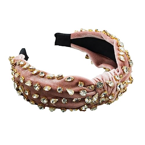 Neuheits-Stirnband Für Damen, Haarreifen – Rosa Cord Geknotet, Breiter Kopfschmuck, Schicker Kopfschmuck, Schmuck, Übertriebene Haarkrone Für Damen, Accessoires, Flippige Kopfbedeckung, Universel von UOMSKTY