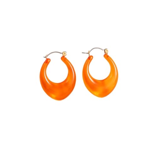 Orangefarbene Wassertropfen-Ohrringe Für Damen Aus Acryl – Modische Geometrische Ohrschnalle Mit Zartem Ohrhänger, Charmanter, Schicker Sommer-Accessoires-Trend, Urlaubs-Ohrhänger Für Mädchen, von UOMSKTY