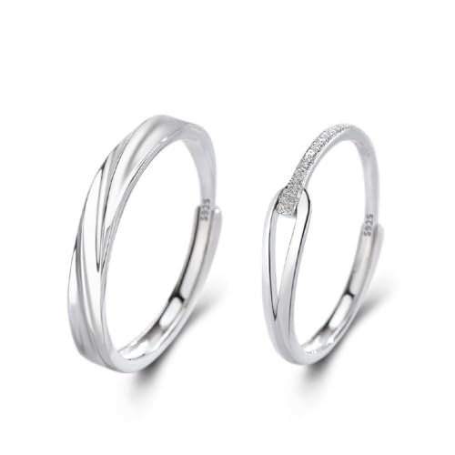 S925 Glänzender Geometrischer Verstellbarer Paarring - Modischer Hohler Tropfen Offener Ring Für Männer Und Frauen, Jahrestag, Ewigkeit, Eheringe, Eleganter Charm-Trend, Schmuckzubehör, Geschenk, von UOMSKTY