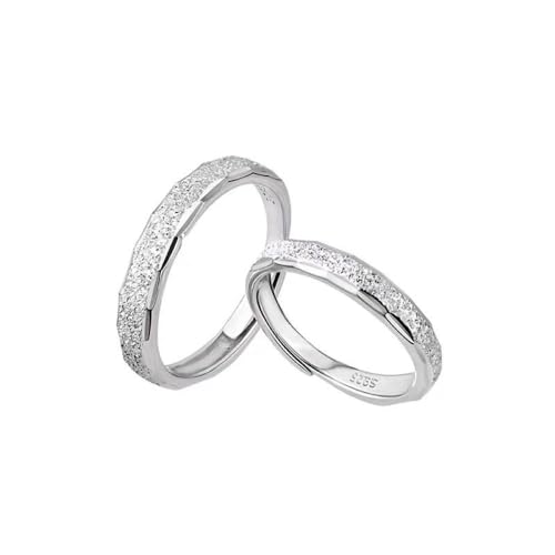 Trendige, Verstellbare Versprechensringe Für Paare – Exquisiter Offener Ring Mit Sternenhimmel-Prägung, Eleganter Ehering-Schmuck, Charmante Modeaccessoires Für Verliebte, Frauen, Männer, Gesche von UOMSKTY