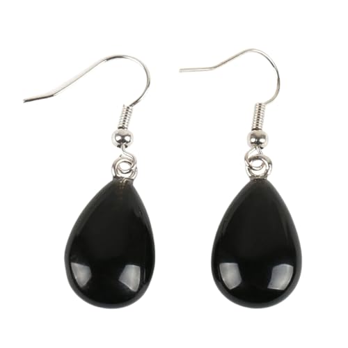 Tropfen-Ohrringe – Natürliche Schwarze Onyx-Tropfen-Ohrringe,Modische Geometrische Ohrringe Für Damen,Reiki-Schmuck,Passend Für Party,Jahrestag,Schwarz von UOMSKTY