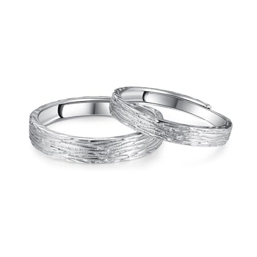 UOMSKTY Passende Ringe Für Modische Paare – Trendiger, Unregelmäßiger, Geprägter, Verstellbarer Ring, Schmuck, Exquisiter Offener Ring, Charm, Neuartiges Ewigkeitsversprechen, Eheringe Für Männer Und von UOMSKTY