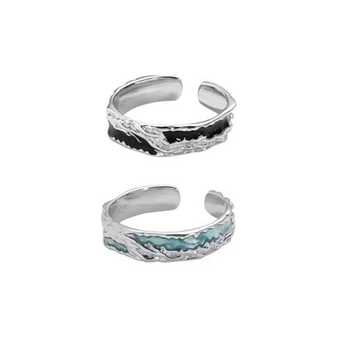 Verstellbare Passende Ringe Für Paare – Offener Ring Mit Unregelmäßiger Textur Für Damen Und Herren, Exquisite Eheringe Aus Emaille, Charmanter, Schicker Ewigkeitsschmuck, Accessoires, Geschenk von UOMSKTY