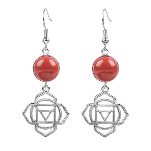 Vintage-Tropfenohrringe Aus Rotem Jaspis – Modische Persönlichkeit,Rose,Hohle Tropfenform,Rote Ohrringe,Damenschmuck,Natürliches Bild,Jaspis-Schmuck,Geschenk,Rot von UOMSKTY