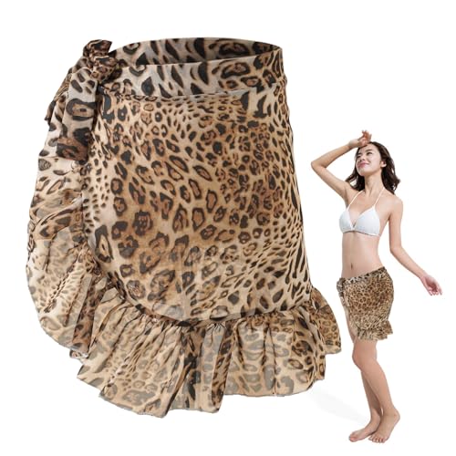 1 Stück Leopardendruckrock, Modischer Strandrock, Strandkleidung, Chiffon -Kurzrock, Retro -Persönlichkeit Kurzer Rock. 1 Stück Leopardendruckrock, Modischer Strandrock, Strandkleidung, Chiffon -Kurzrock, Retro -Persönlichkeit Kurzer Rock. von UOPJDD