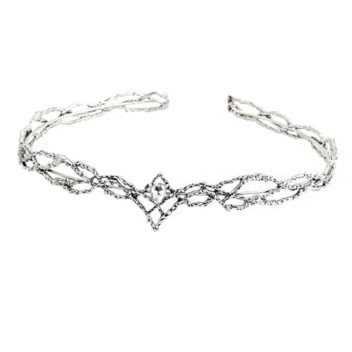 UOSIA Mode Gold Farbe Einfache Braut Tiara Kronen Kristall Anhänger Tiara Stirnband Fee Kostüm Krone Cosplay Zubehör Für Frauen von UOSIA