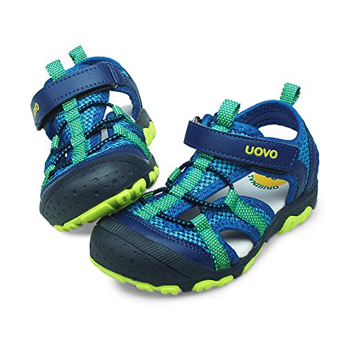 UOVO Jungen Sandalen Trekking Wandern Kinder Sandalen Sommerschuhe Outdoor Geschlossene Zehe Sandalen Sportliche Blau 30 von UOVO