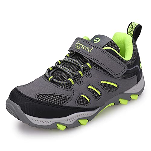 UOVO Jungen Schuhe Kinder Wasser resistent Walking Schuhe rutschfest Sport Turnschuhe Outdoor Trekking Wandern Laufen Schuhe Größe 30 von UOVO