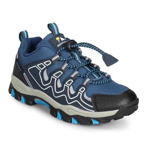 UOVO Kinder Laufschuhe für Jungen und Mädchen wasserdichte Sportschuhe für draußen, Wandern, Trekking & Joggen Blau Gr.37 von UOVO