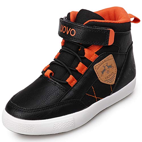 UOVO Kinderschuhe Jungen Turnschuhe Jungenstiefel Sneaker Outdoor rutschfeste weiche Stiefel Schwarz 30 von UOVO