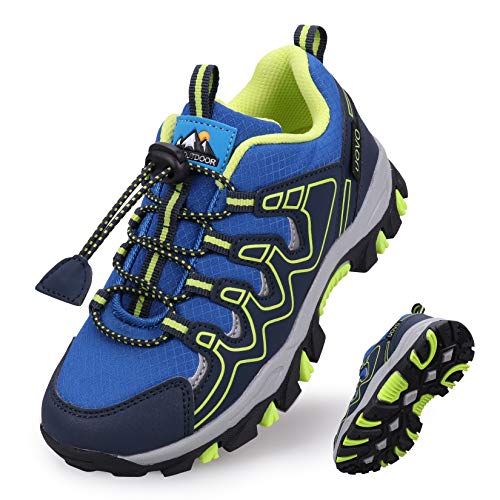 UOVO Turnschuhe Jungen Wanderschuhe Sneakers Kinder Trekking Schuhe Outdoor Sportschuhe Laufschuhe Blau 29 von UOVO