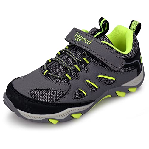 UOVO Turnschuhe Jungen Wanderschuhe Sneakers Kinder Trekking Schuhe Outdoor Sportschuhe Laufschuhe Grau Gr.40 von UOVO