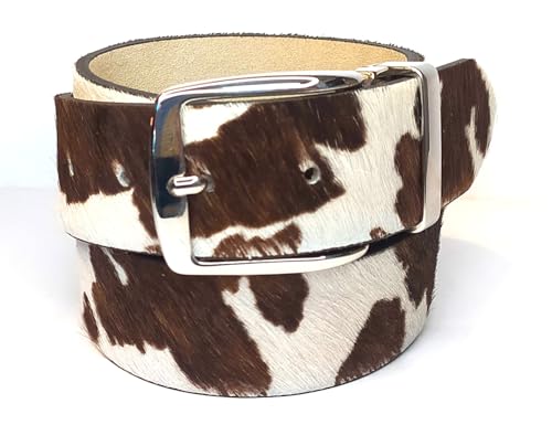 UPGRADE 3STYLE Gürtel aus echtem Pferdeleder, kürzbar ohne Schrauben. Verpackung aus Ökokarton und Baumwollbeutel. Made in Italy., Cowcappuccino4x130nk, 4 x 130 von UPGRADE 3STYLE