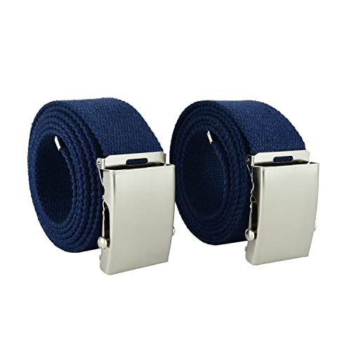 UPGRADE 3STYLE Gürtel mit verschiebbarer Schnalle im Militärstil, Pack2-blau, 148 cm von UPGRADE 3STYLE