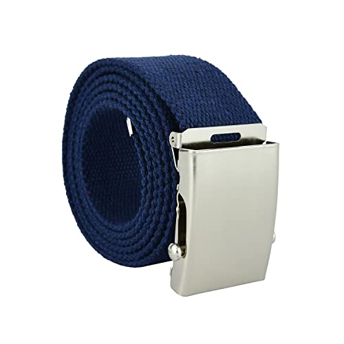 UPGRADE 3STYLE Gürtel mit verschiebbarer Schnalle im Militärstil, Blau Classic 4 cm, 148 cm von UPGRADE 3STYLE