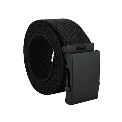 UPGRADE 3STYLE Gürtel mit verschiebbarer Schnalle im Militärstil, Schwarz Schwarz 2-4cm, 148 cm von UPGRADE 3STYLE