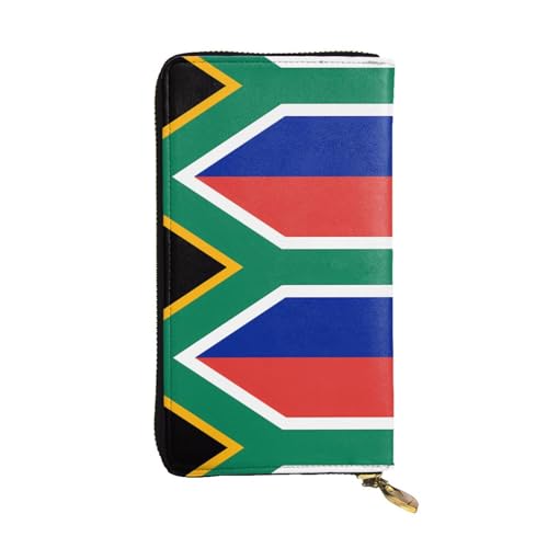 Kosmetiktasche mit Südafrika-Flagge, Unisex, Leder, Reißverschluss, für Party, Reisen, Urlaub, Geschenke, Schwarz , Einheitsgröße von UPIKIT